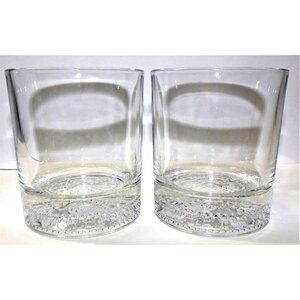 Set of 2 vintage Crown Royal "rocks" glasses made in Italy